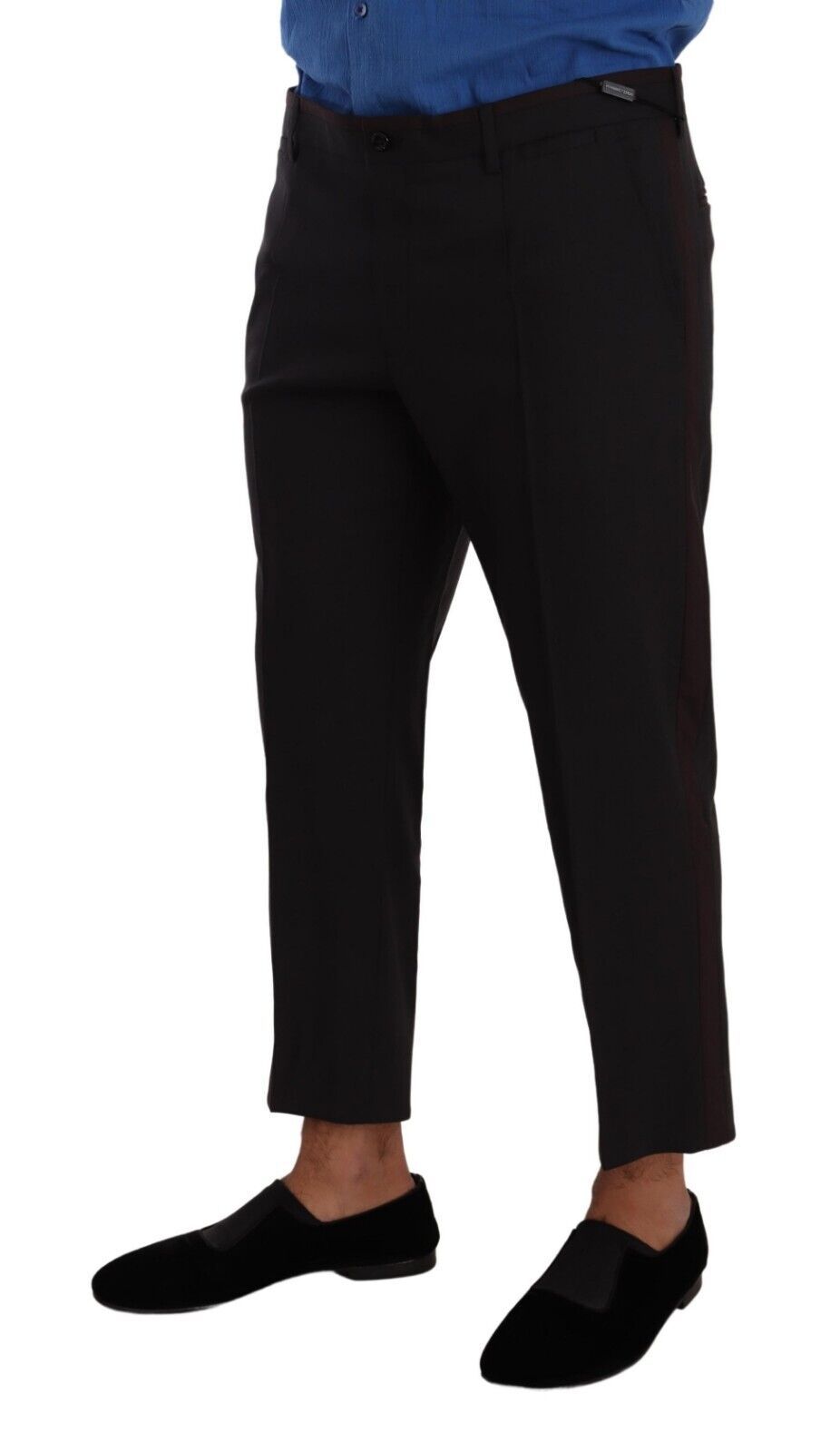 Gray Bordeaux Wool Trouser Dress Pants - ventzia