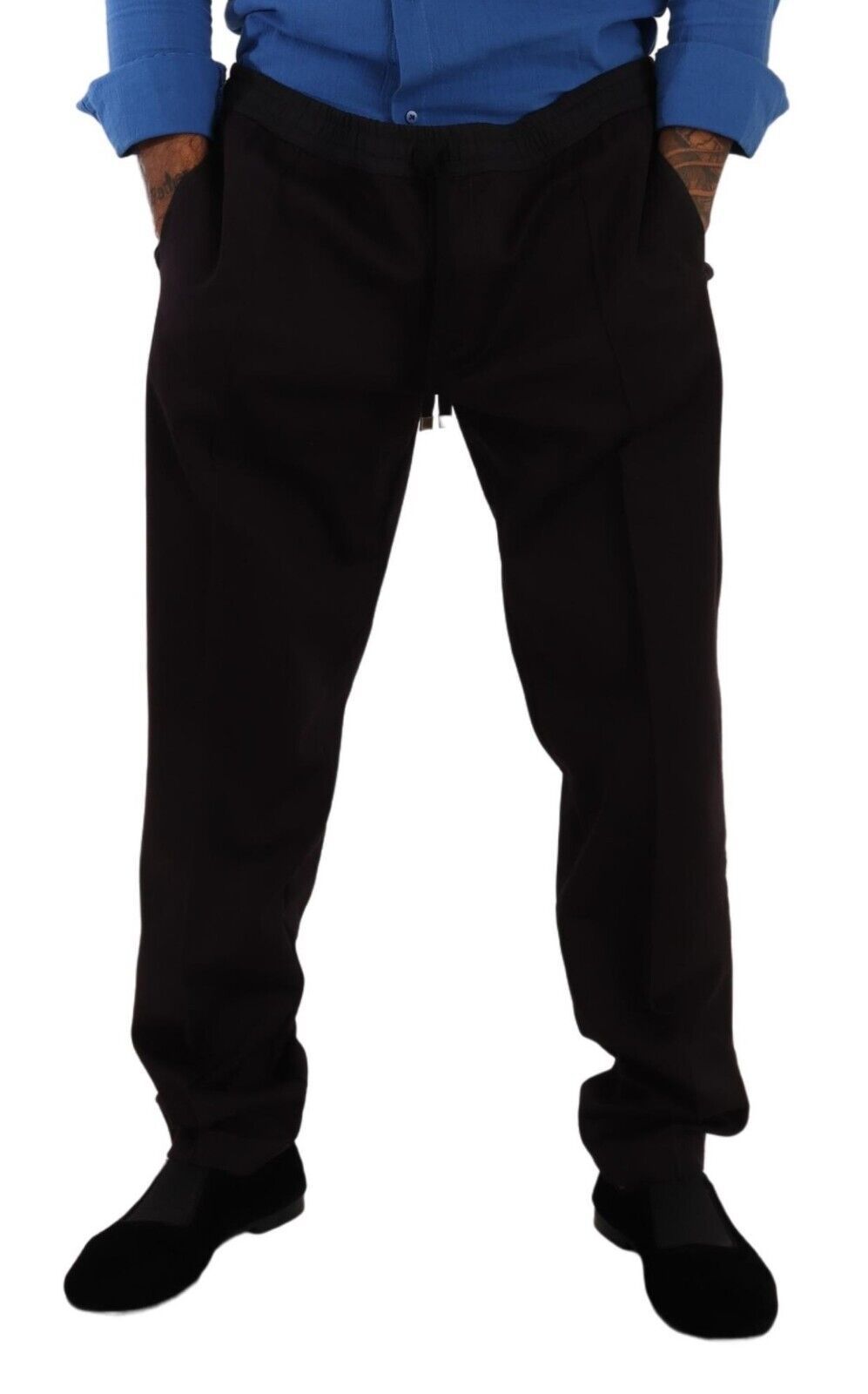 Bordeaux Cotton Mens Skinny Trouser Pants - ventzia