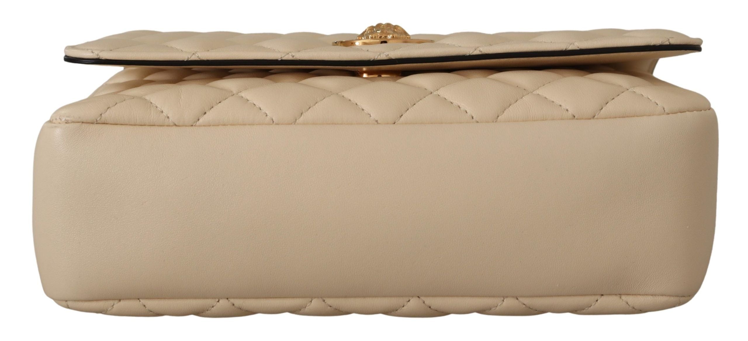 Elegant White Nappa Leather Shoulder Bag - ventzia