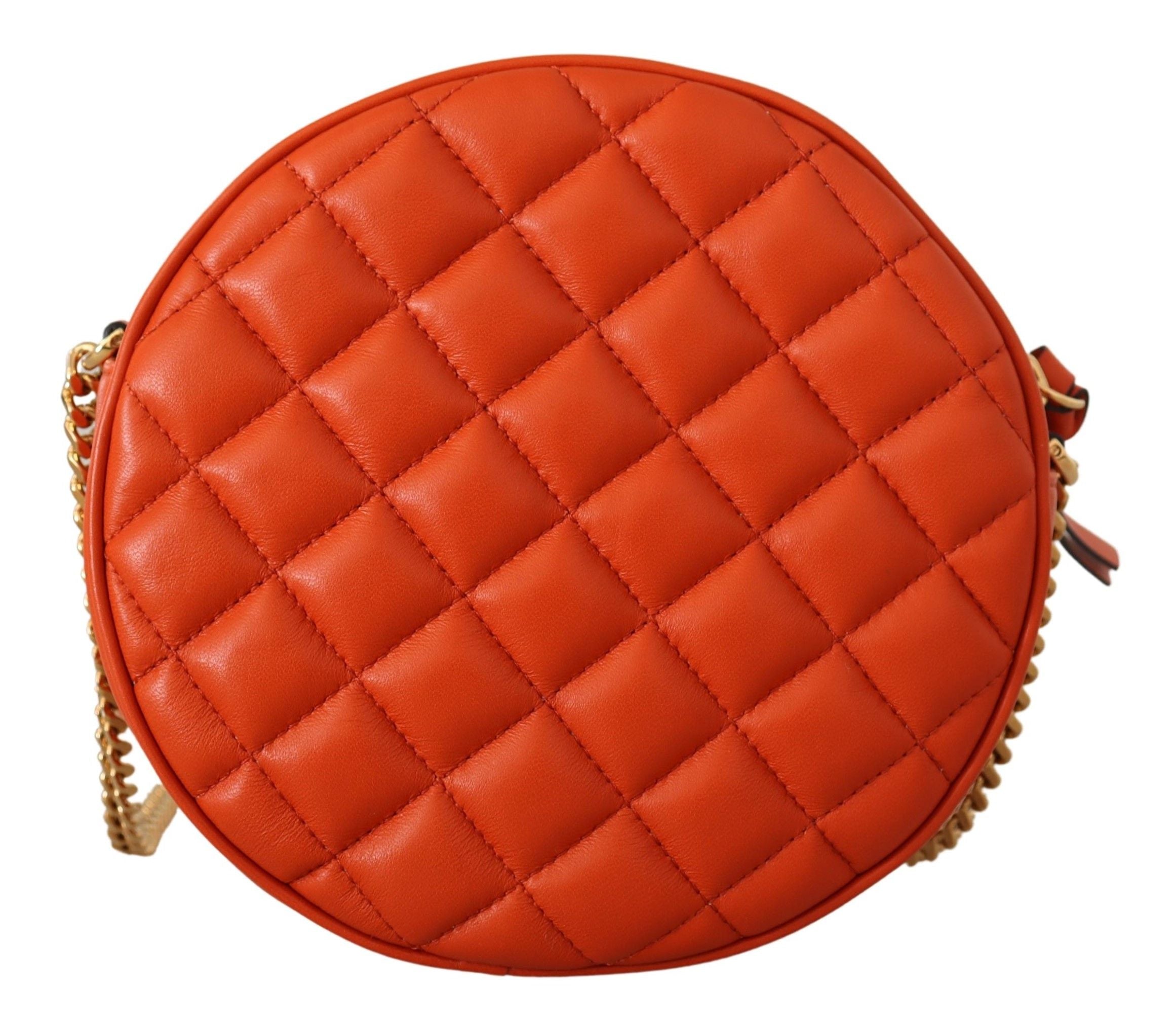 Elegant Round Nappa Leather Crossbody Bag - ventzia