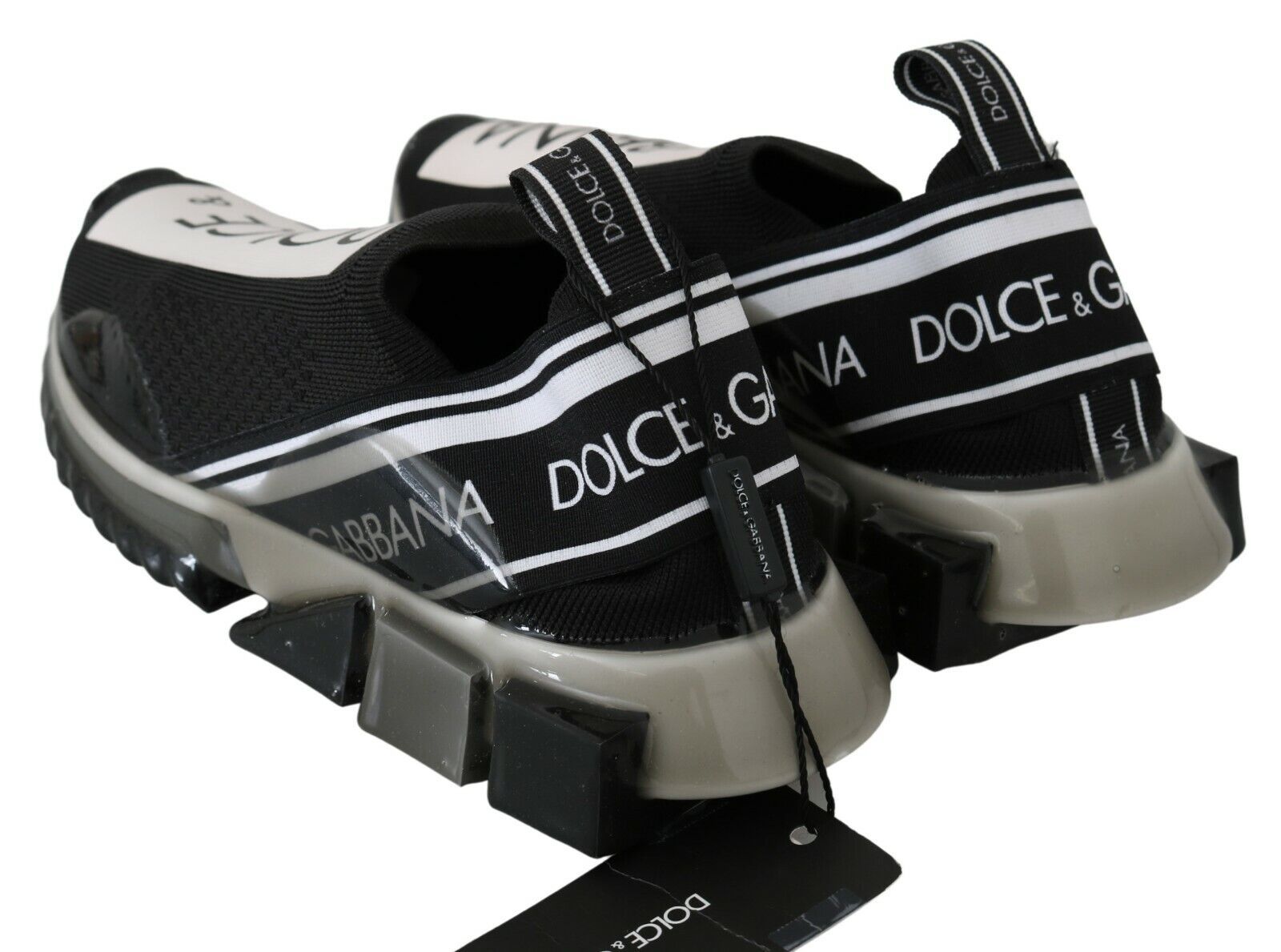 Black White SORRENTO Sport Stretch Sneakers - ventzia