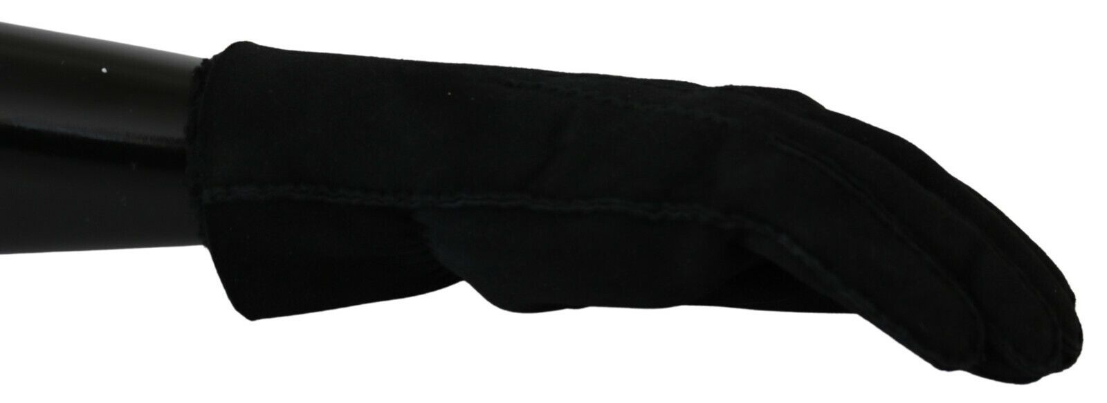 Black Leather Motorcycle Biker Mitten Gloves - ventzia