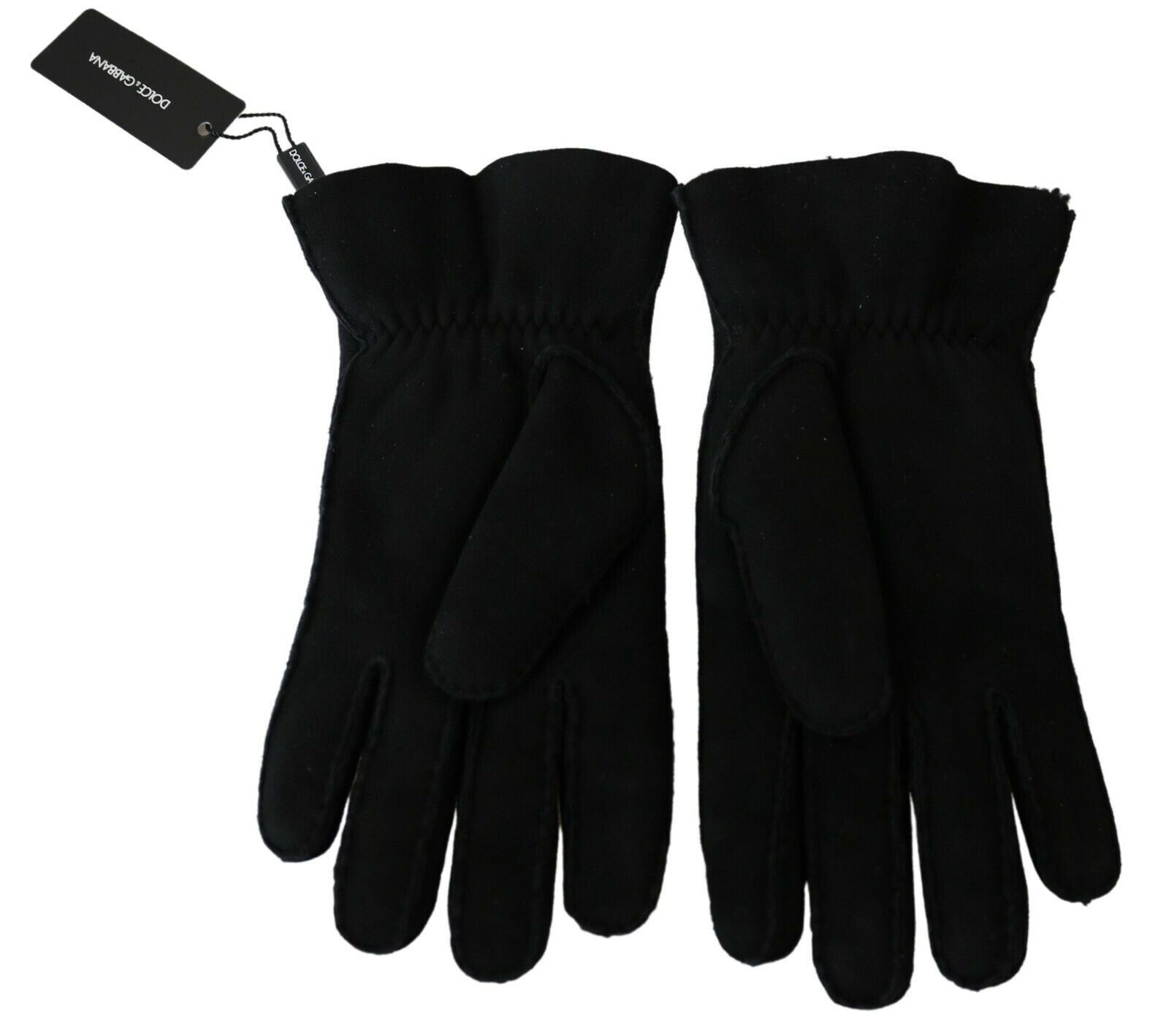 Black Leather Motorcycle Biker Mitten Gloves - ventzia