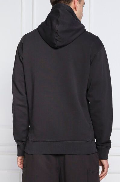 Elegant Dark Blue Cotton Hooded Sweatshirt - ventzia