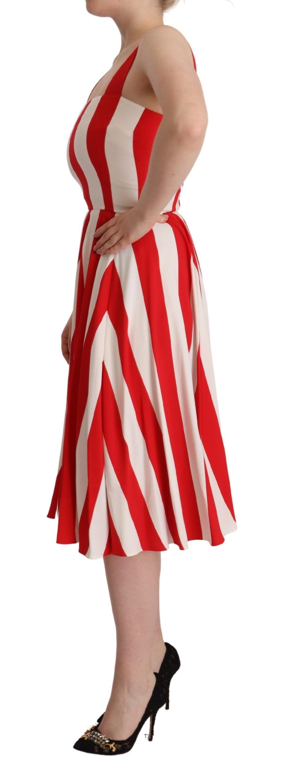 White Red Stretch Shift A-line Gown Dress - ventzia