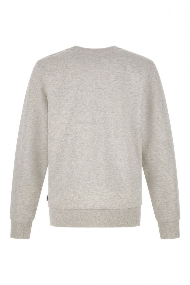 Elegant Grey Round Neck Cotton Sweatshirt - ventzia