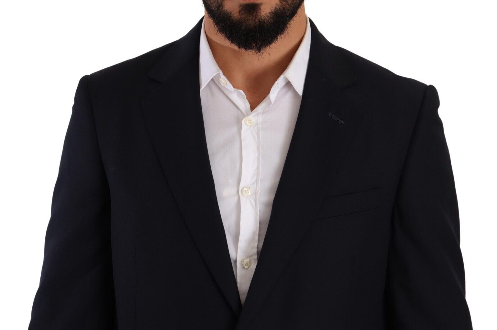 Blue Polyester Single Breasted Formal Suit - ventzia