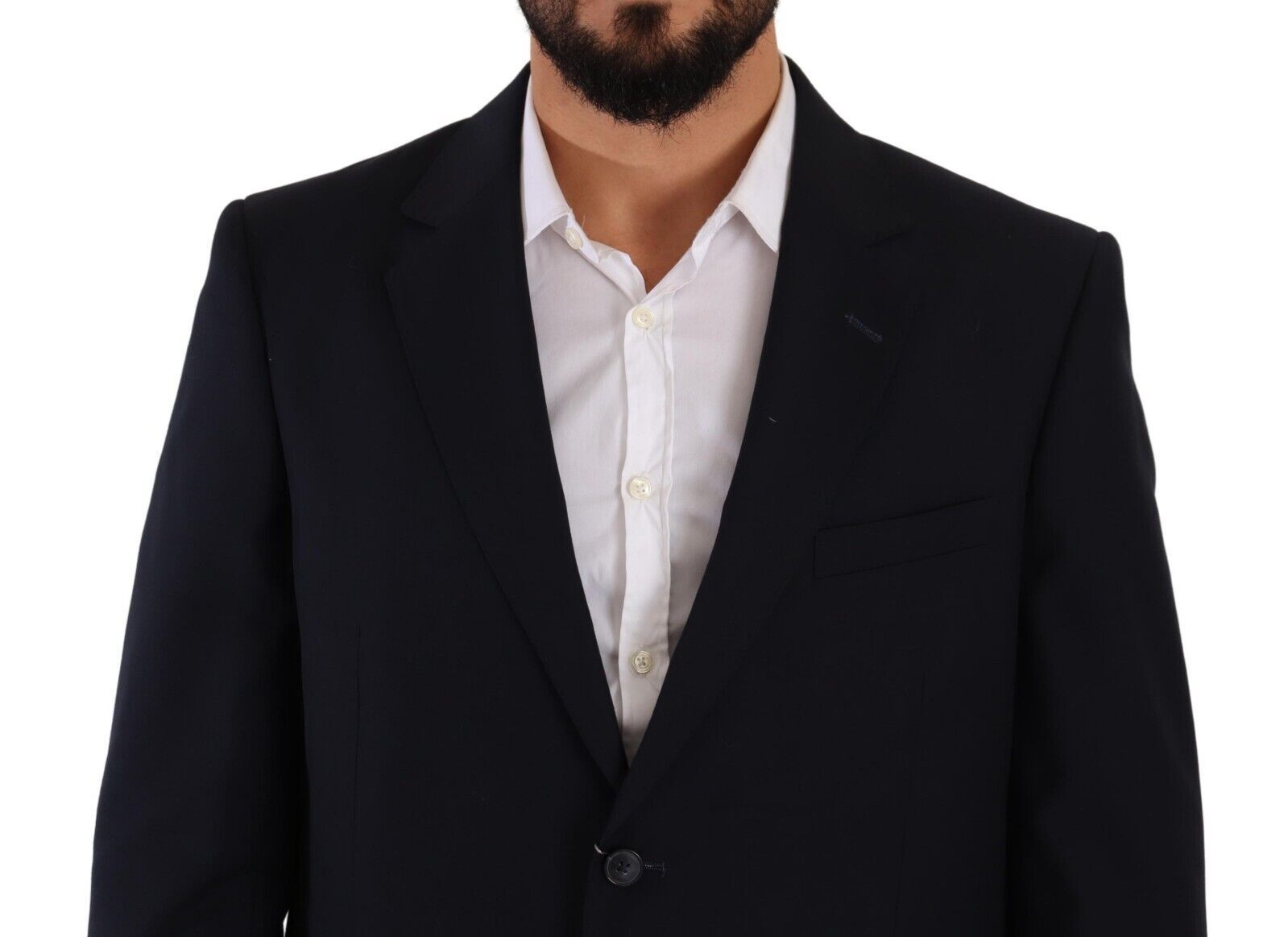 Blue Polyester Single Breasted Formal Suit - ventzia