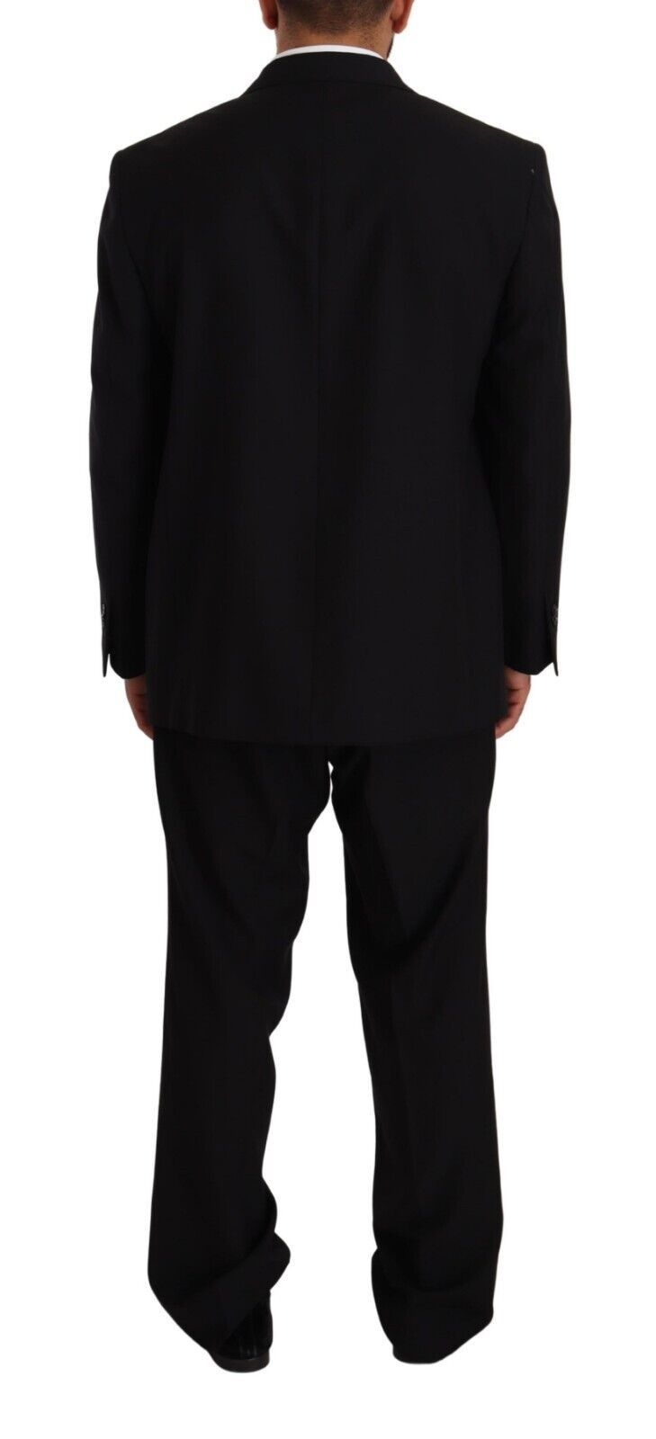 Black Polyester Single Breasted Formal Suit - ventzia