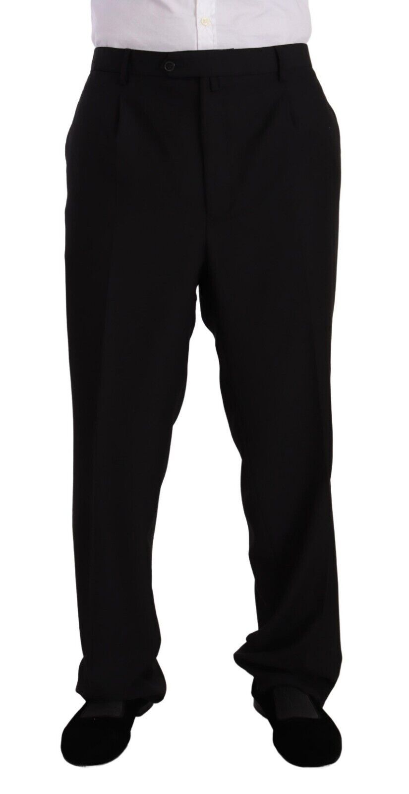 Black Polyester Single Breasted Formal Suit - ventzia