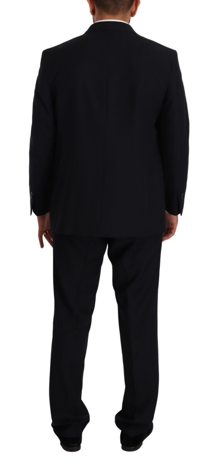 Blue Polyester Single Breasted Formal Suit - ventzia