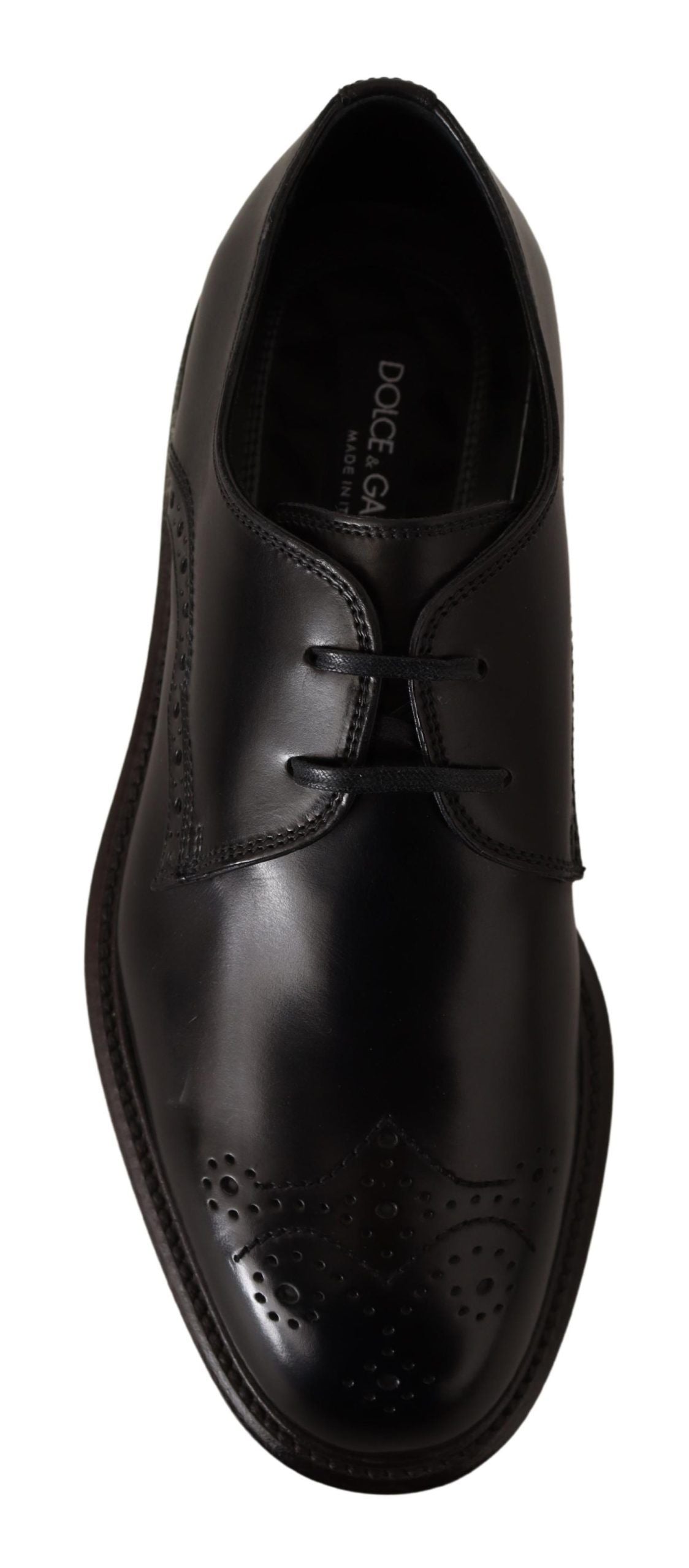 Black Leather Dress Formal Derby Shoes - ventzia