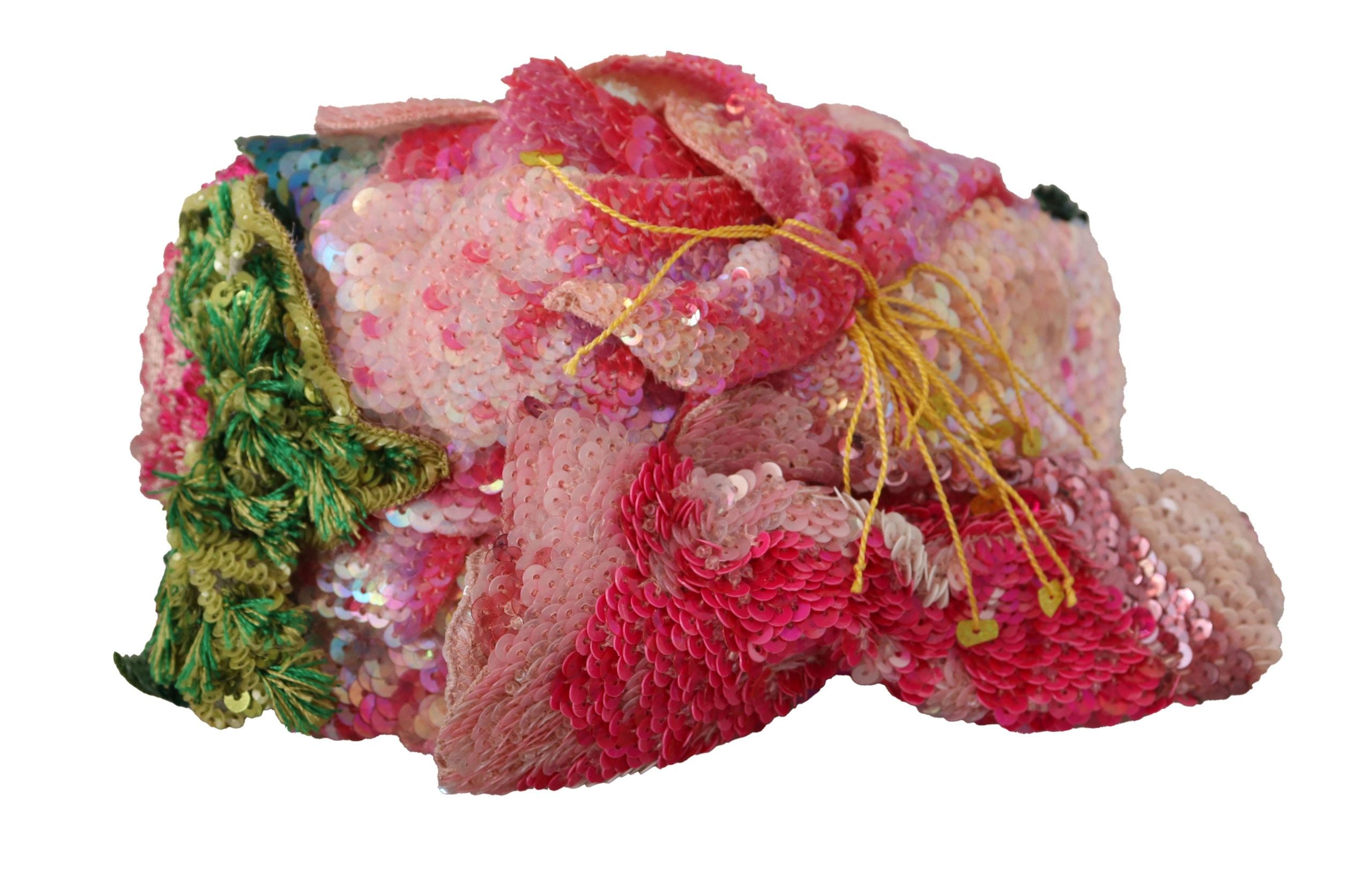 Multicolor Sequined Lurex Black Hair Headband - ventzia