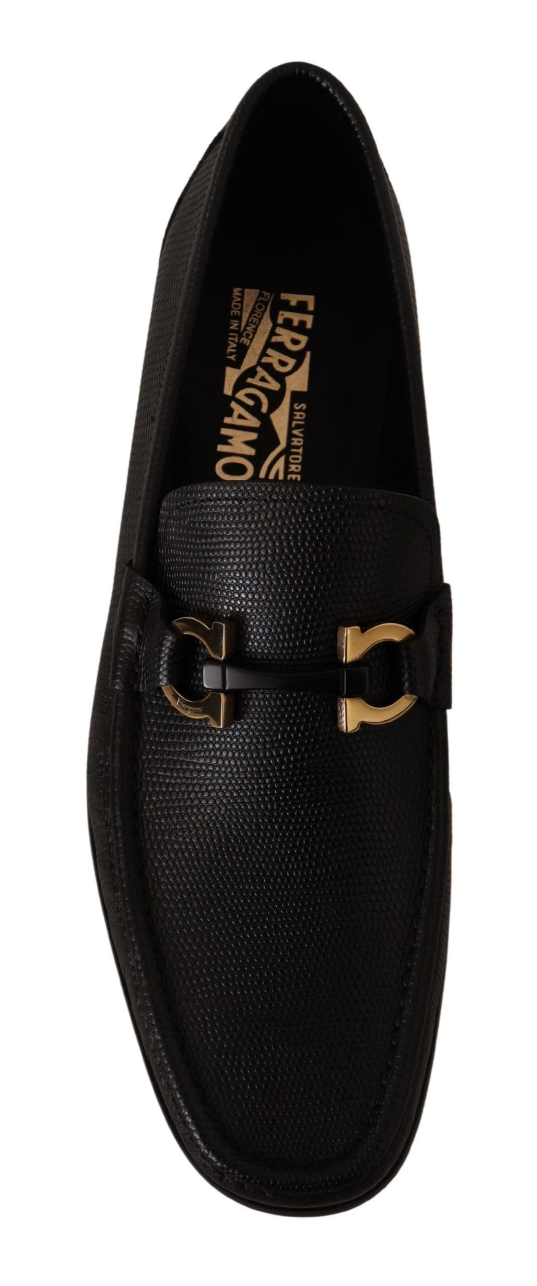Elegant Black Calf Leather Loafers - ventzia