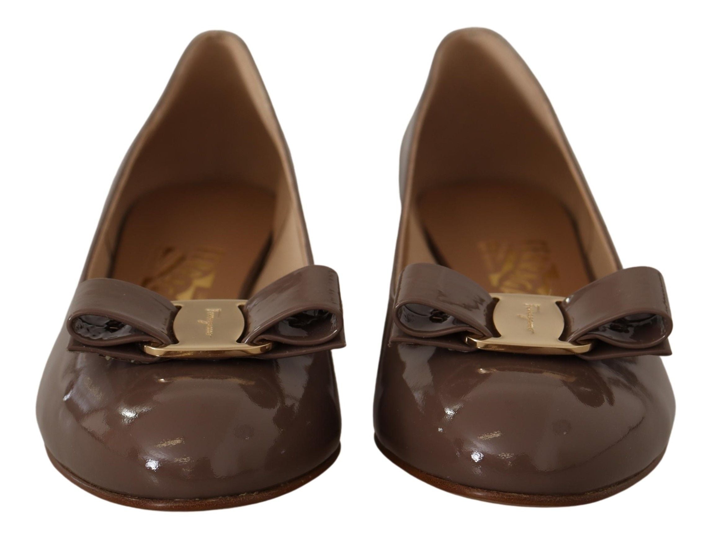 Elegant Caraway Brown Pumps with Vara Bow - ventzia