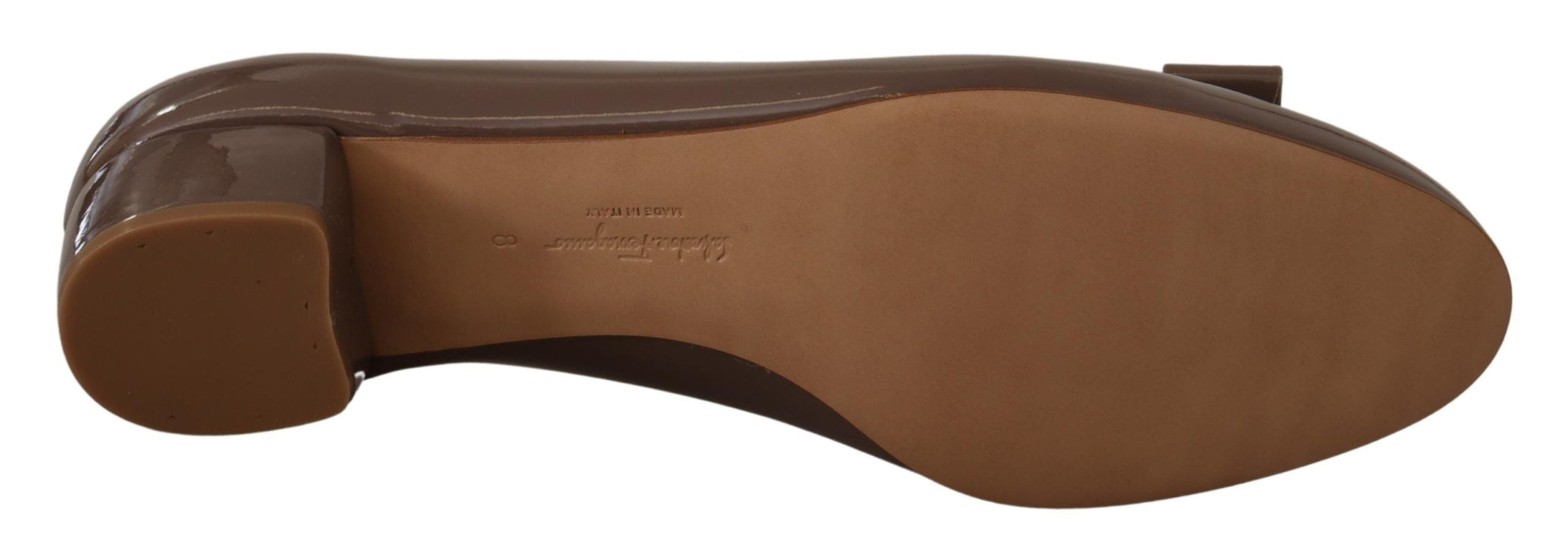 Elegant Caraway Brown Pumps with Vara Bow - ventzia