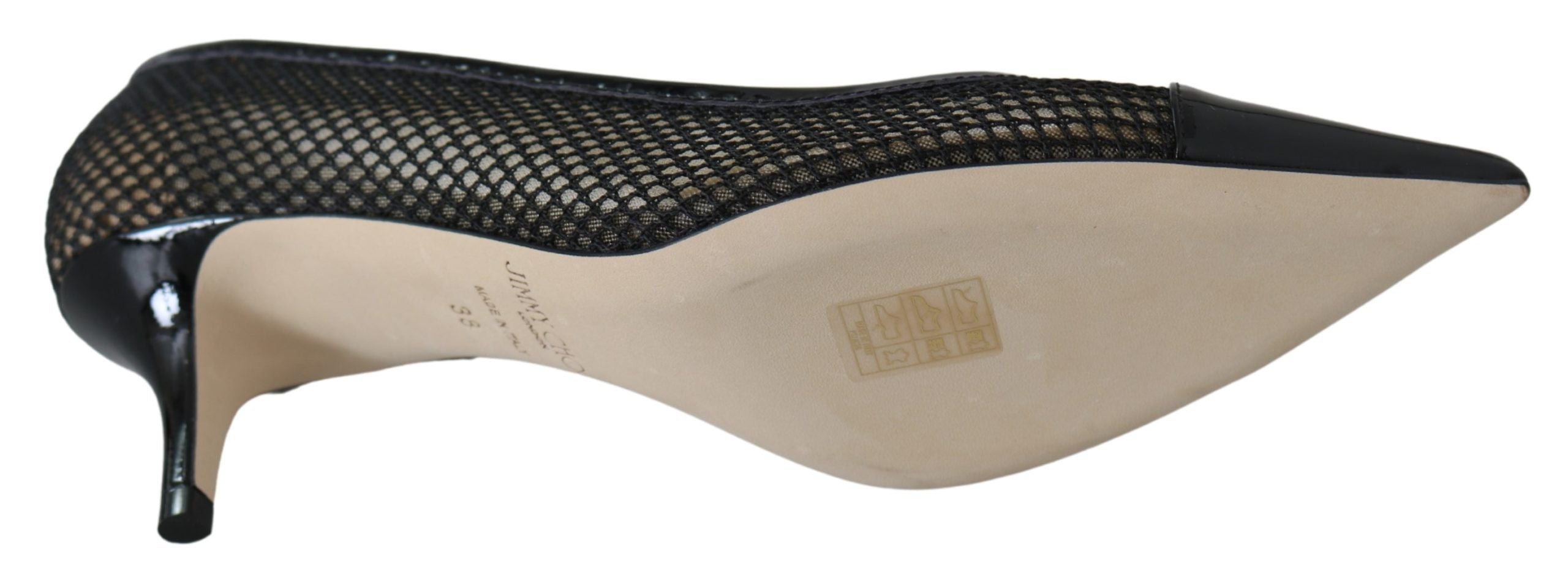 Chic Patent Mesh Pointed Pumps - ventzia