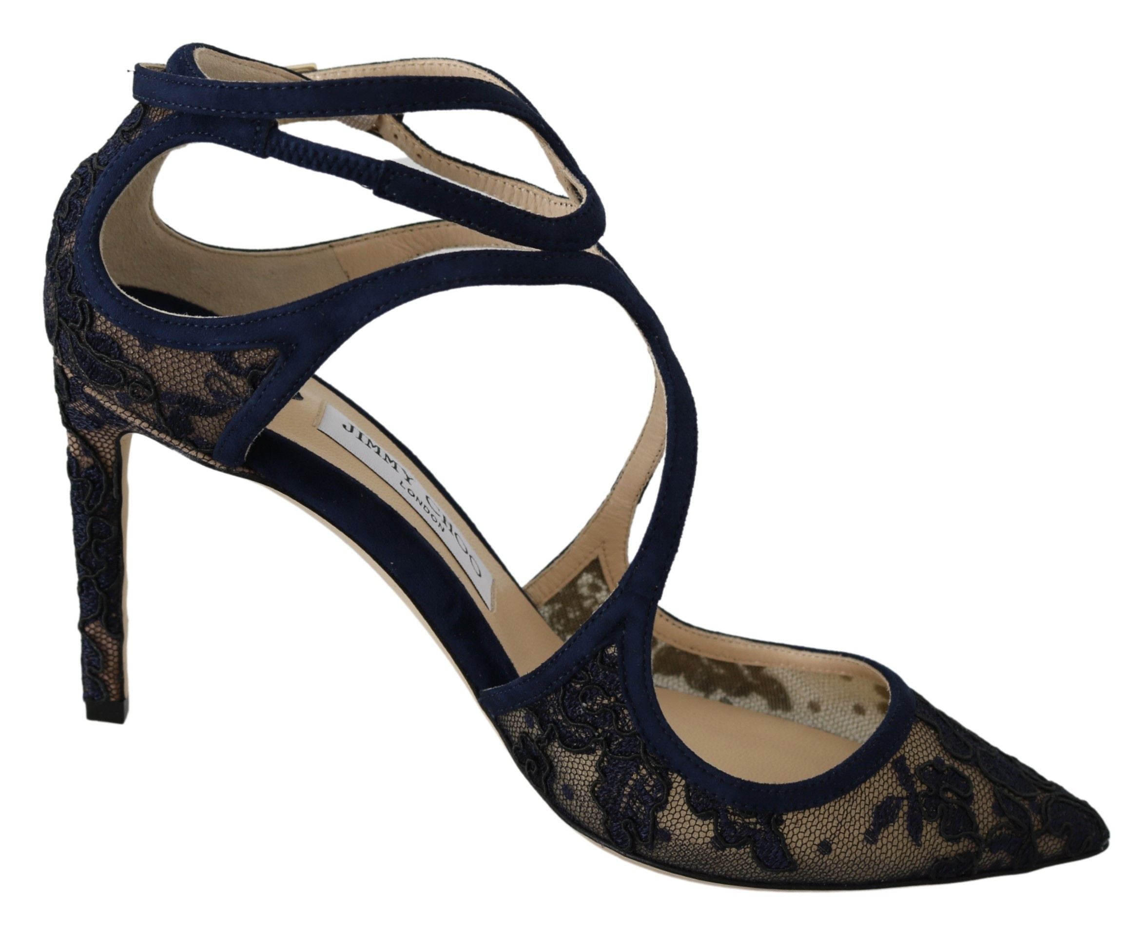 Navy Lancer Leather Pumps Elegance Unleashed - ventzia