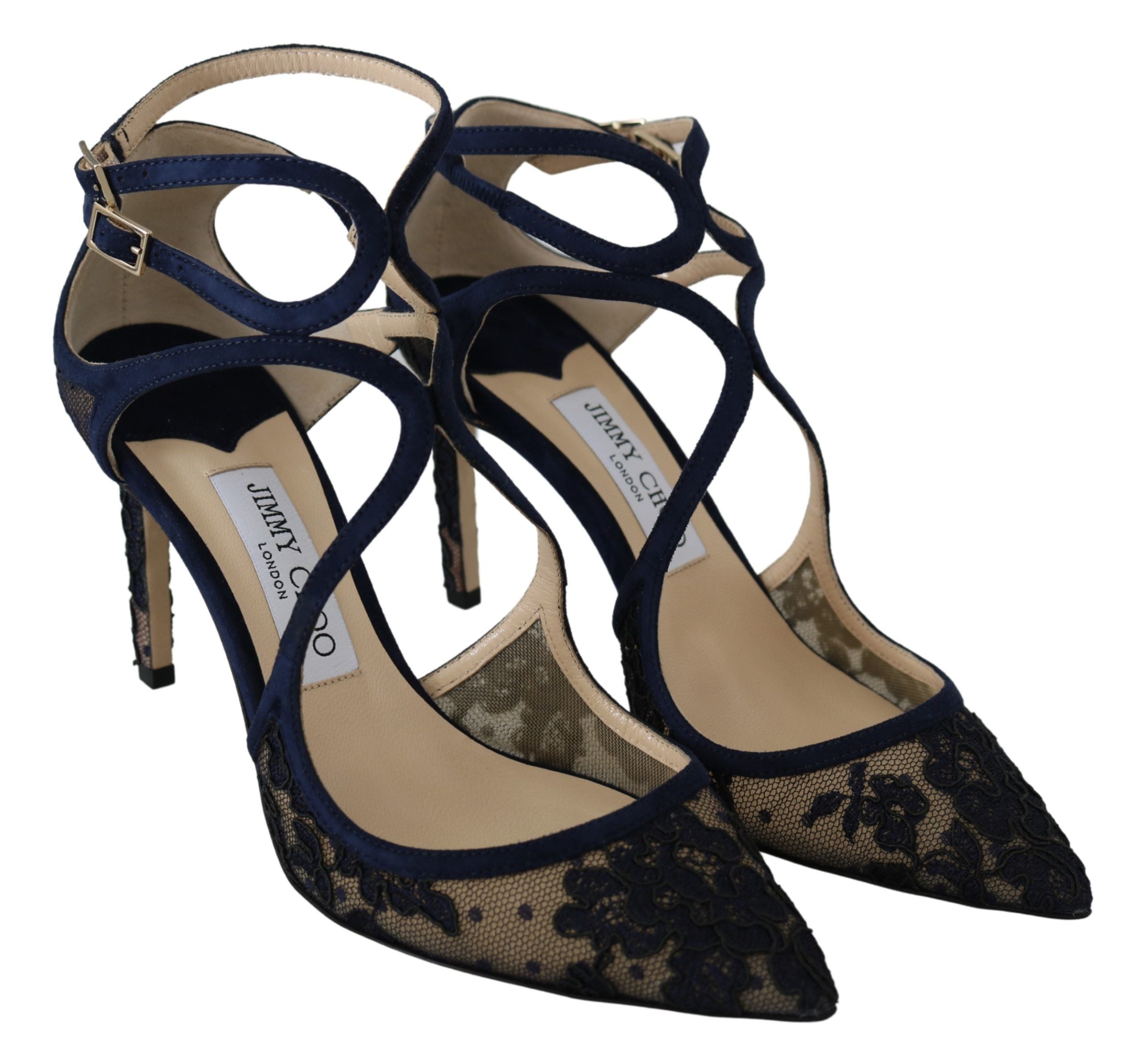 Navy Lancer Leather Pumps Elegance Unleashed - ventzia