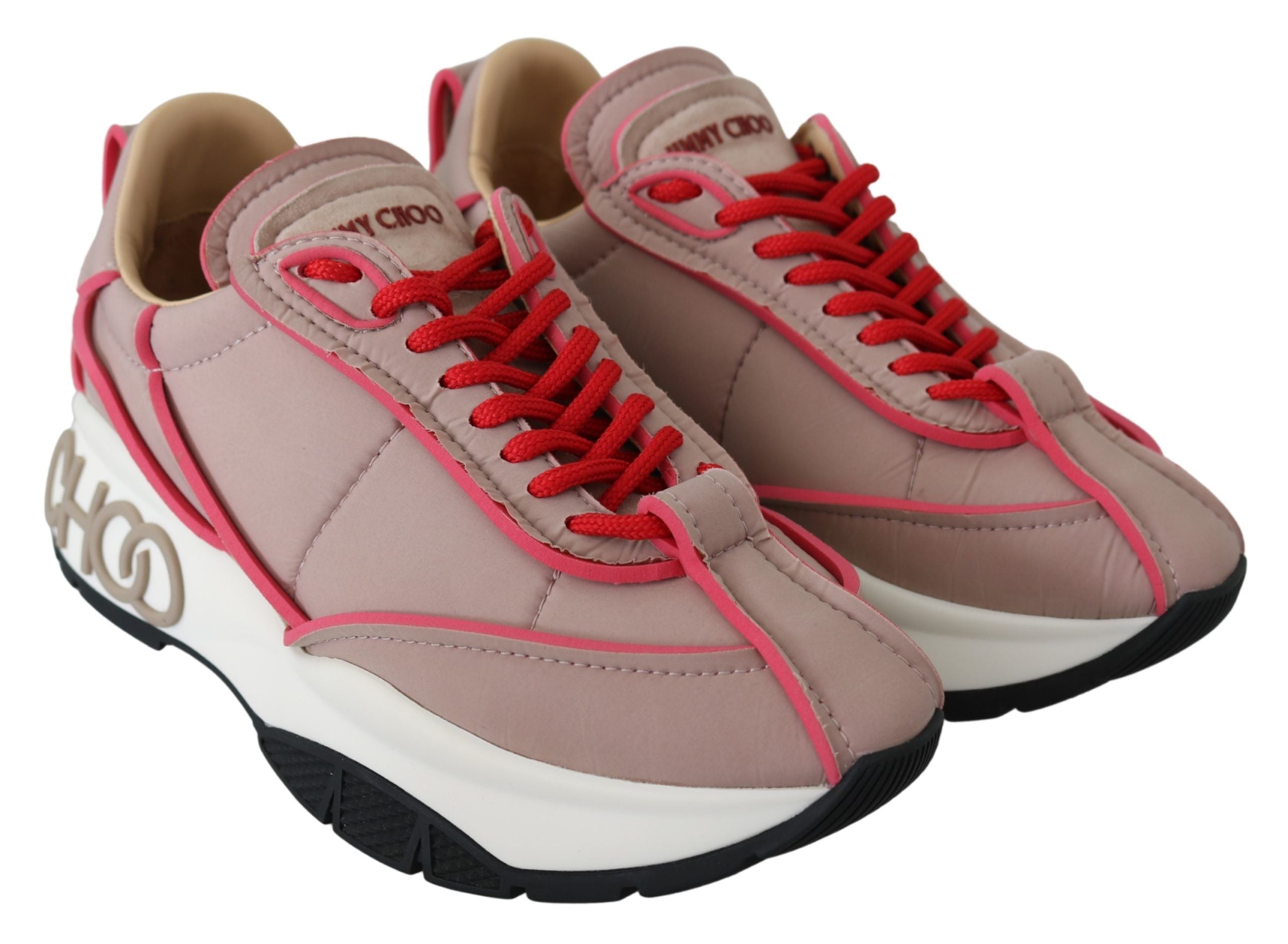 Ballet Pink Chic Padded Sneakers - ventzia