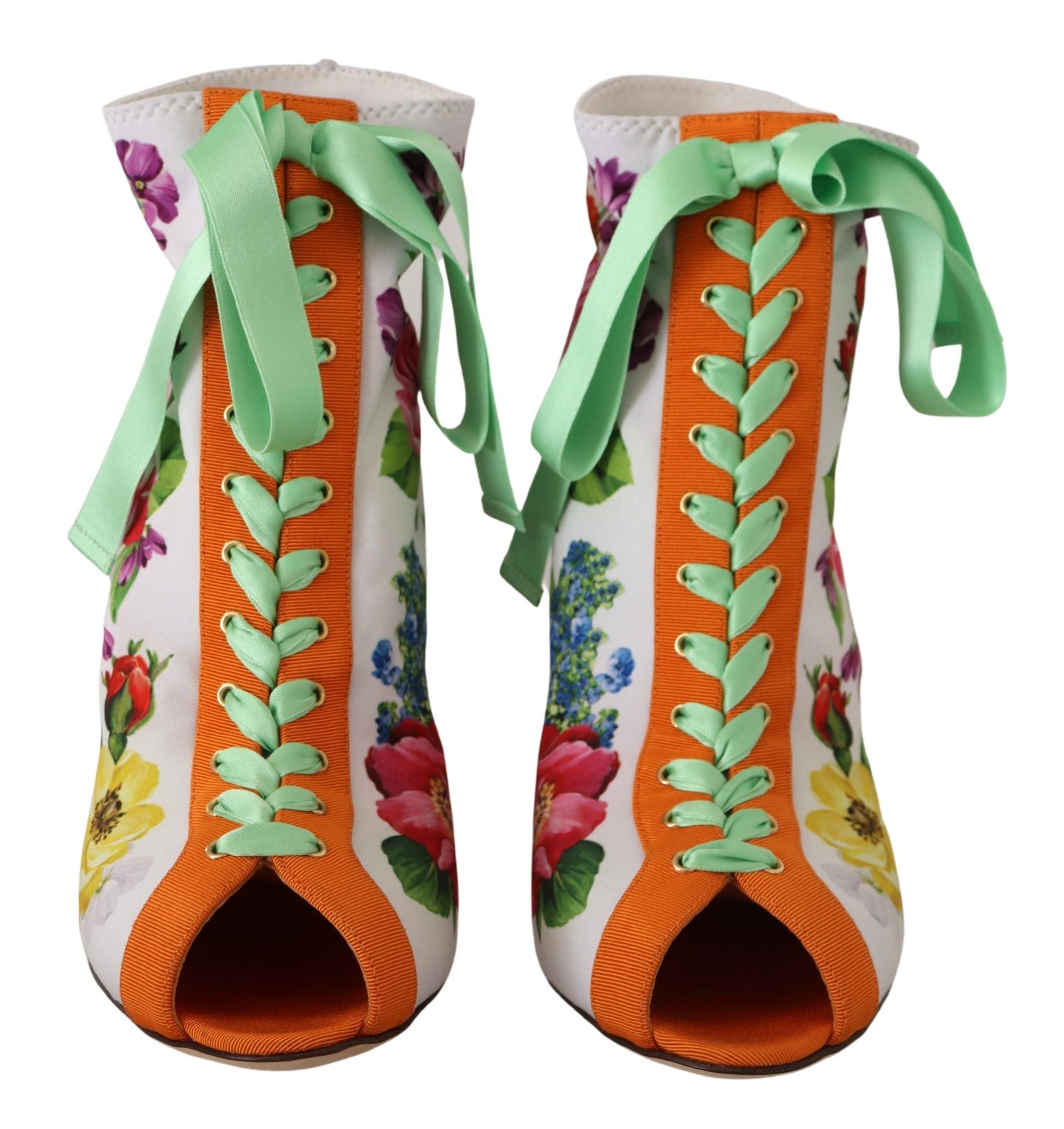 White Jersey Stretch Boots Open Toes Heels Shoes - ventzia