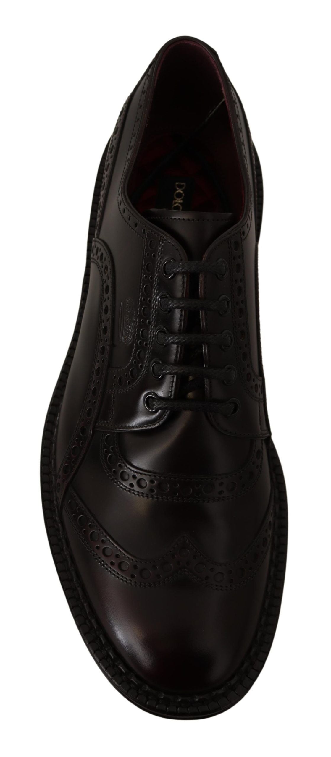 Purple Leather Oxford Wingtip Formal Shoes - ventzia