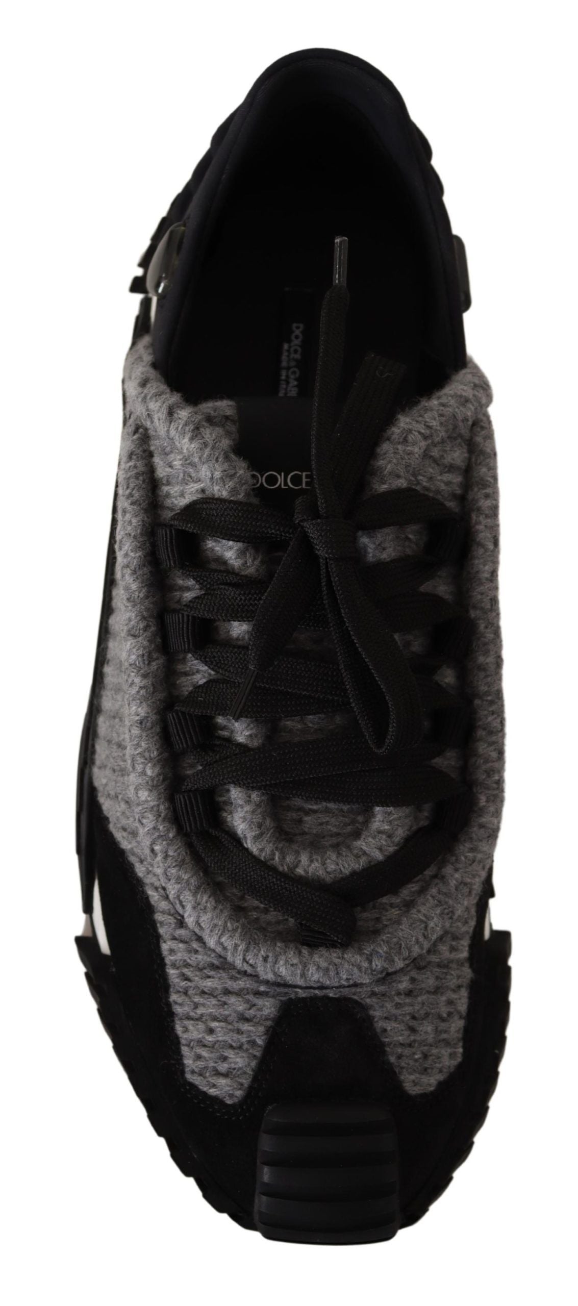 Black Gray Fabric Lace Up NS1 Sneakers Shoes - ventzia