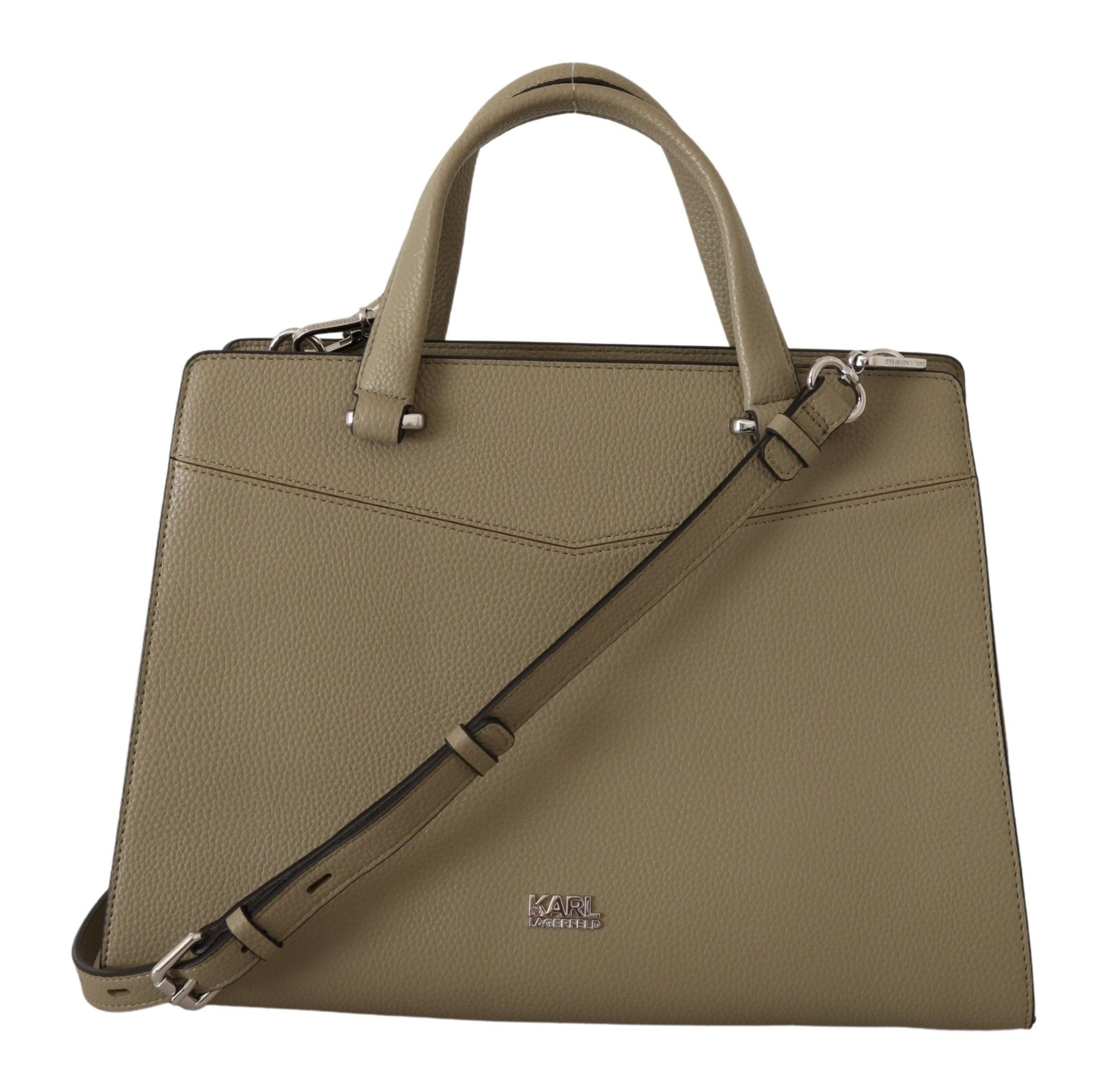 Enchanting Sage Green Leather Tote - ventzia