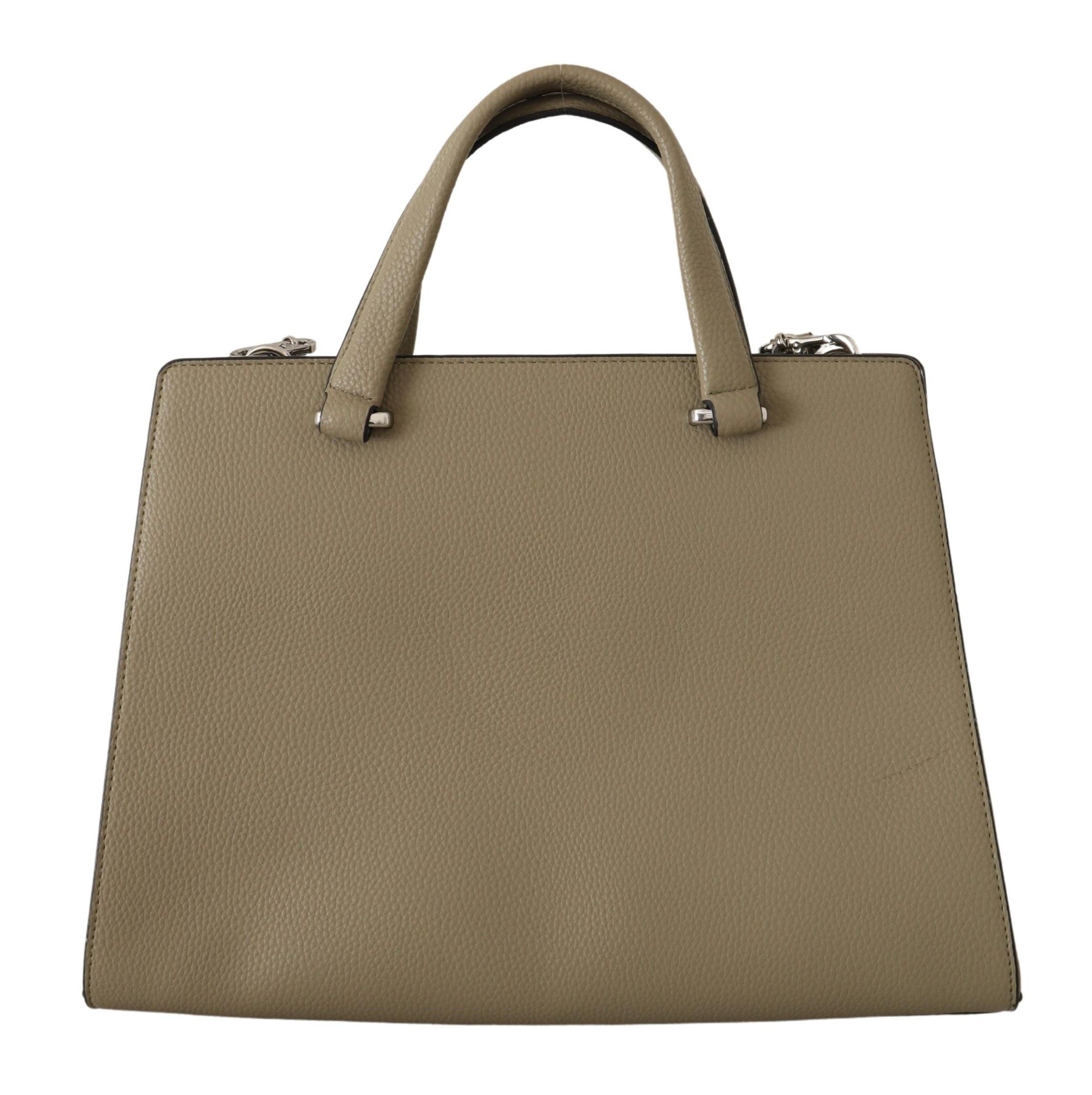 Enchanting Sage Green Leather Tote - ventzia