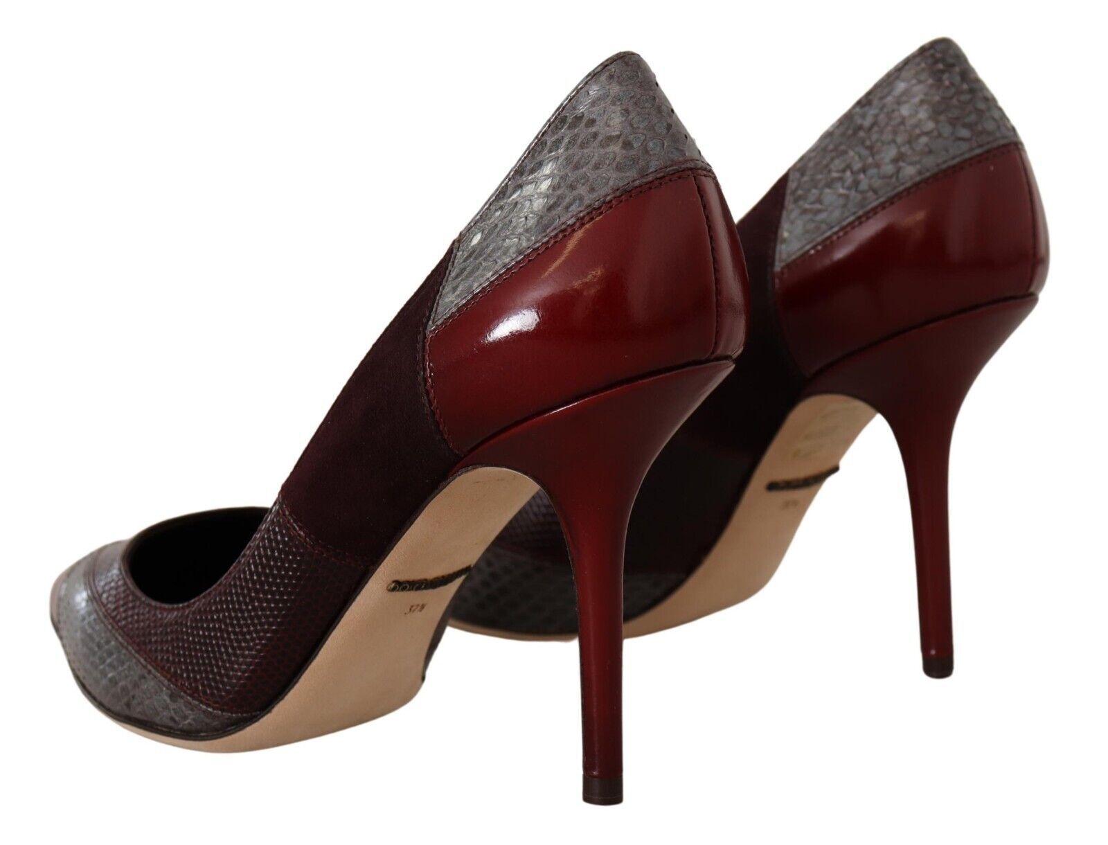 Multicolor Exotic Leather Heels Pumps Shoes - ventzia