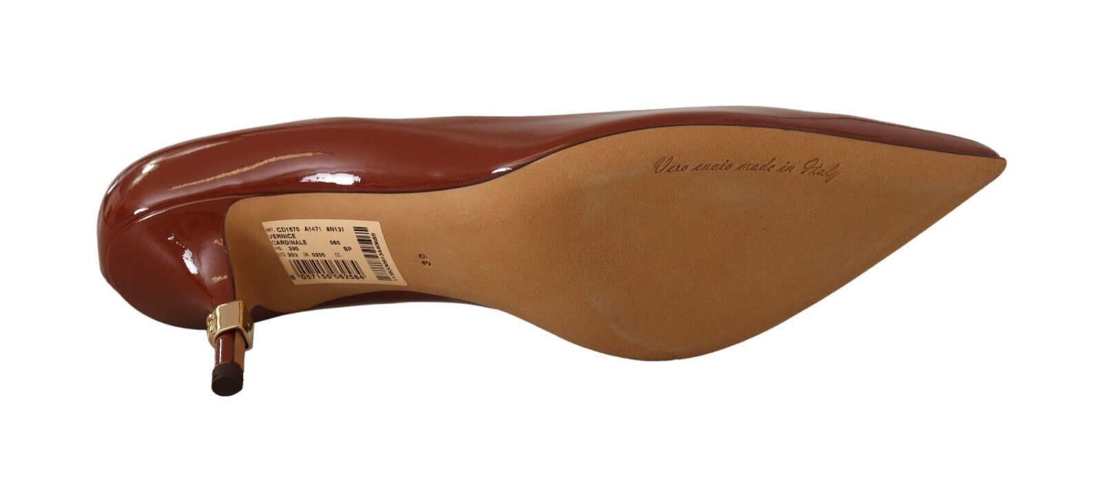 Brown Kitten Heels Pumps Patent Leather Shoes - ventzia