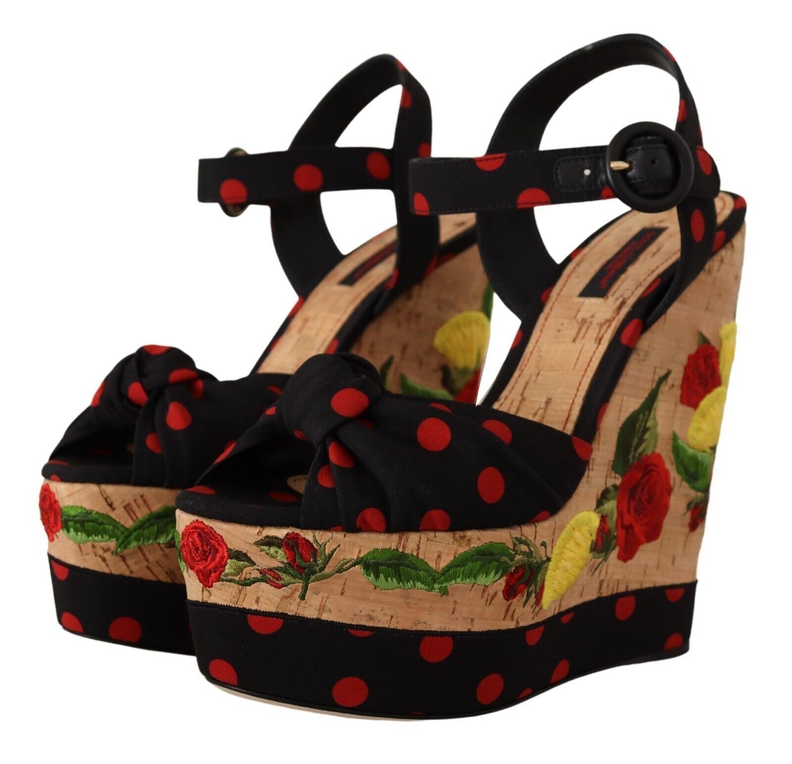 Multicolor Platform Wedges Sandals Charmeuse Shoes - ventzia
