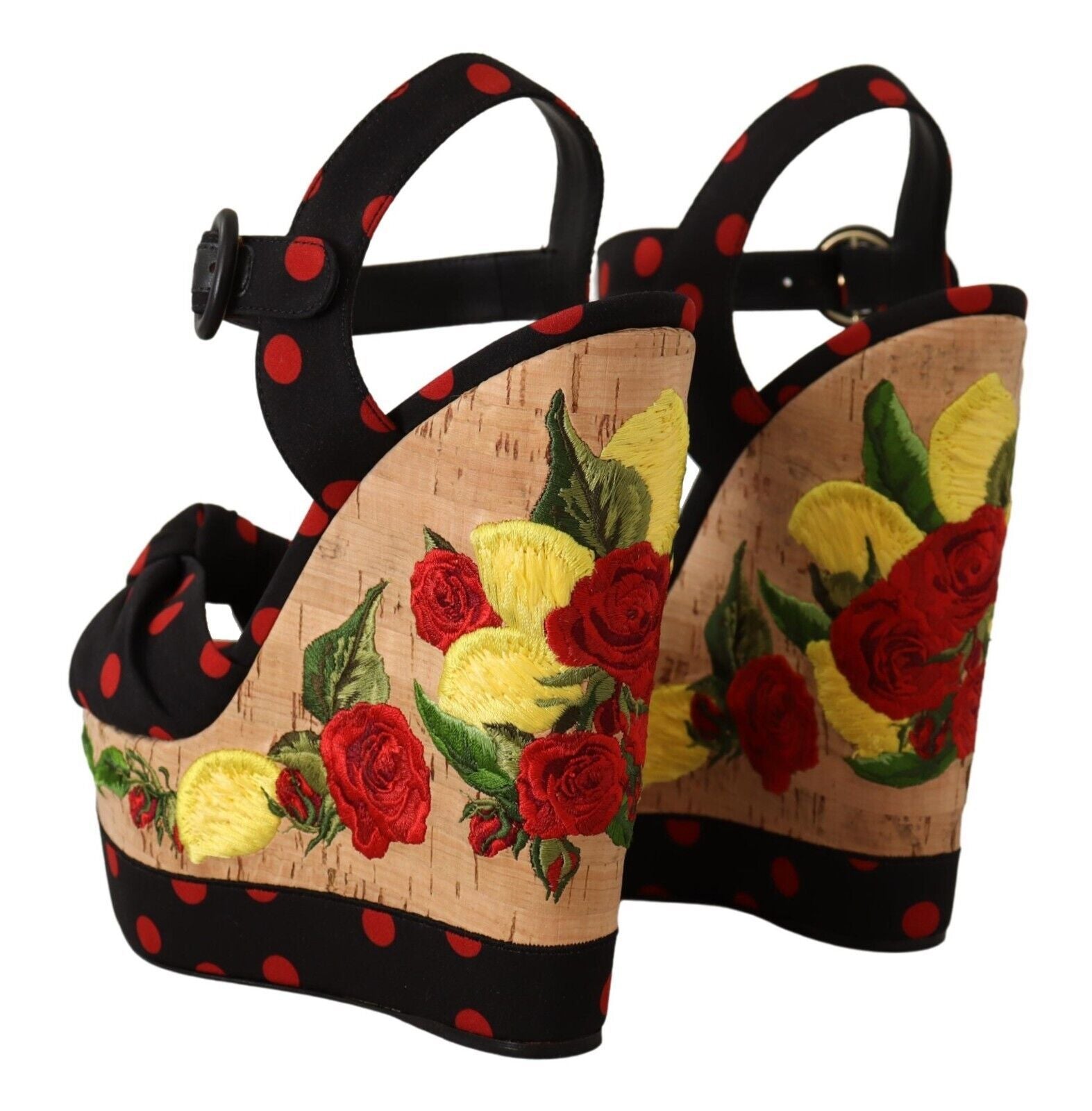 Multicolor Platform Wedges Sandals Charmeuse Shoes - ventzia