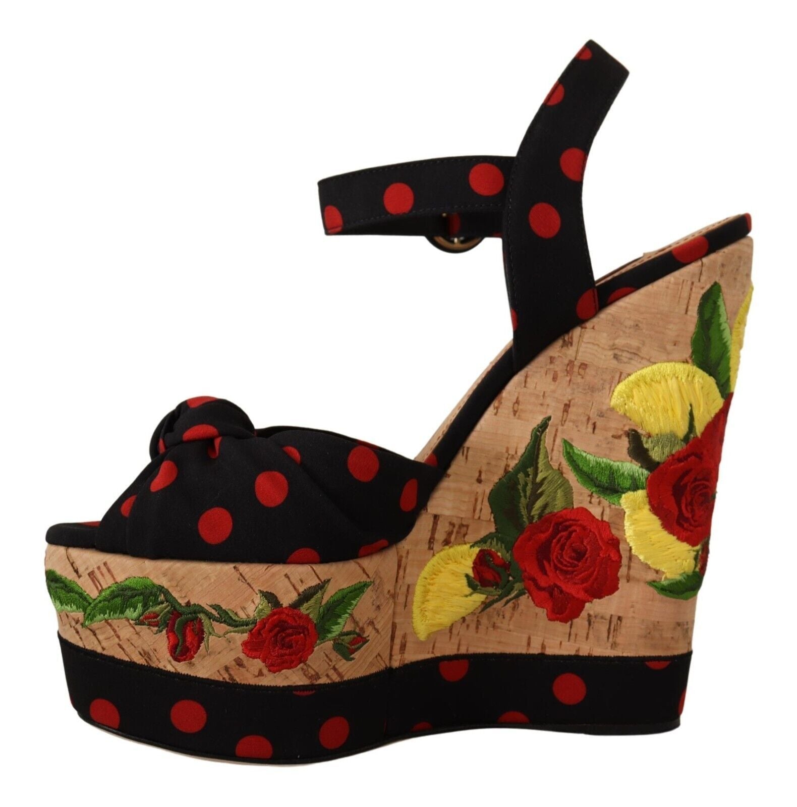 Multicolor Platform Wedges Sandals Charmeuse Shoes - ventzia