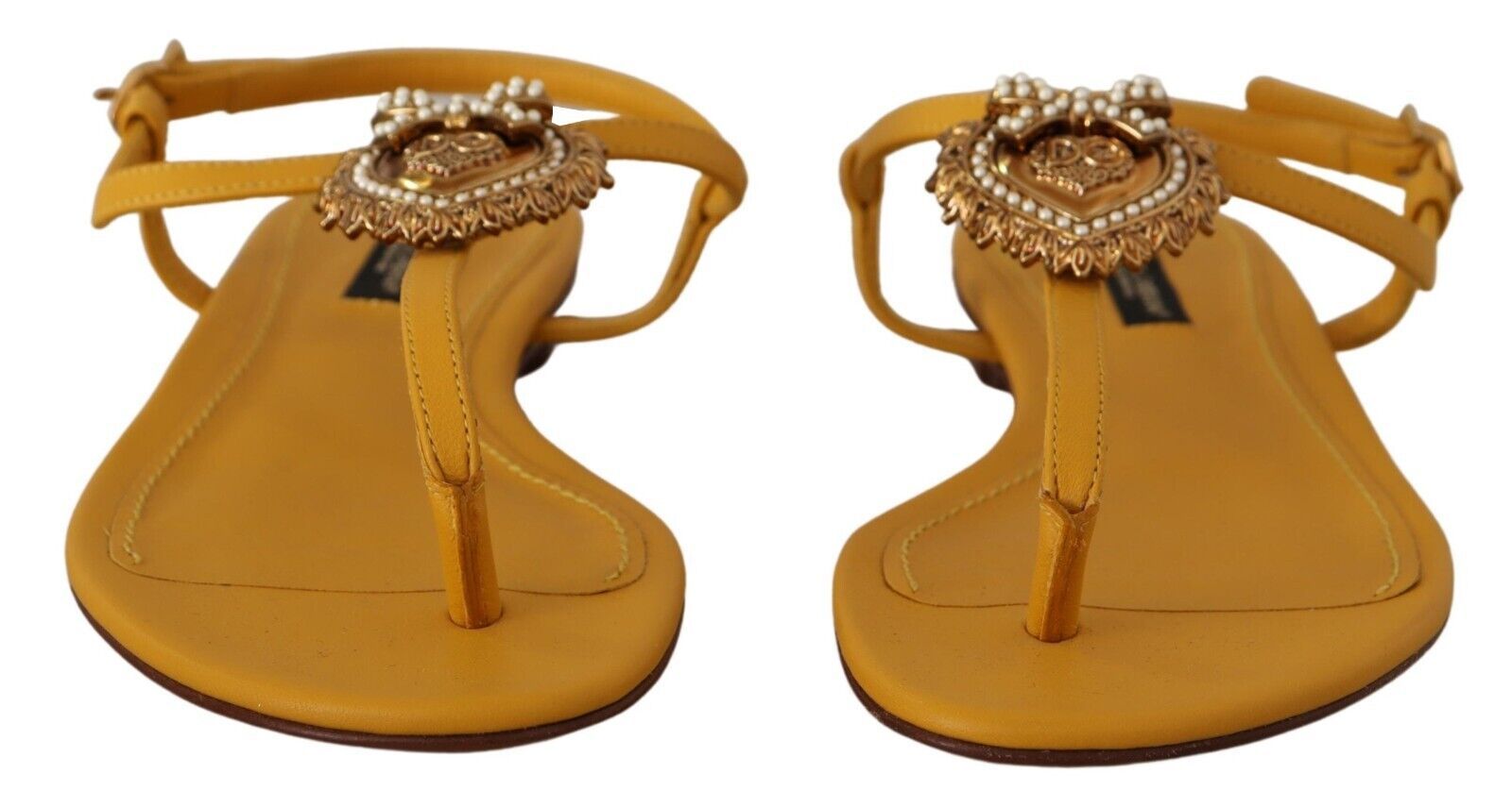 Mustard Leather Devotion Flats Sandals Shoes - ventzia