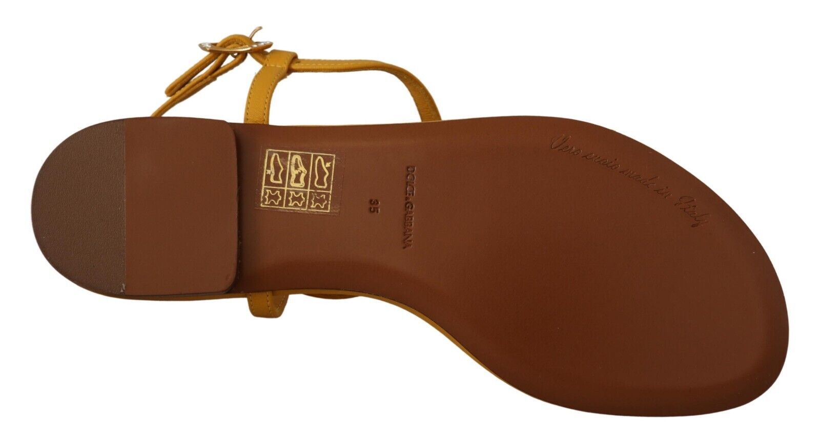 Mustard Leather Devotion Flats Sandals Shoes - ventzia