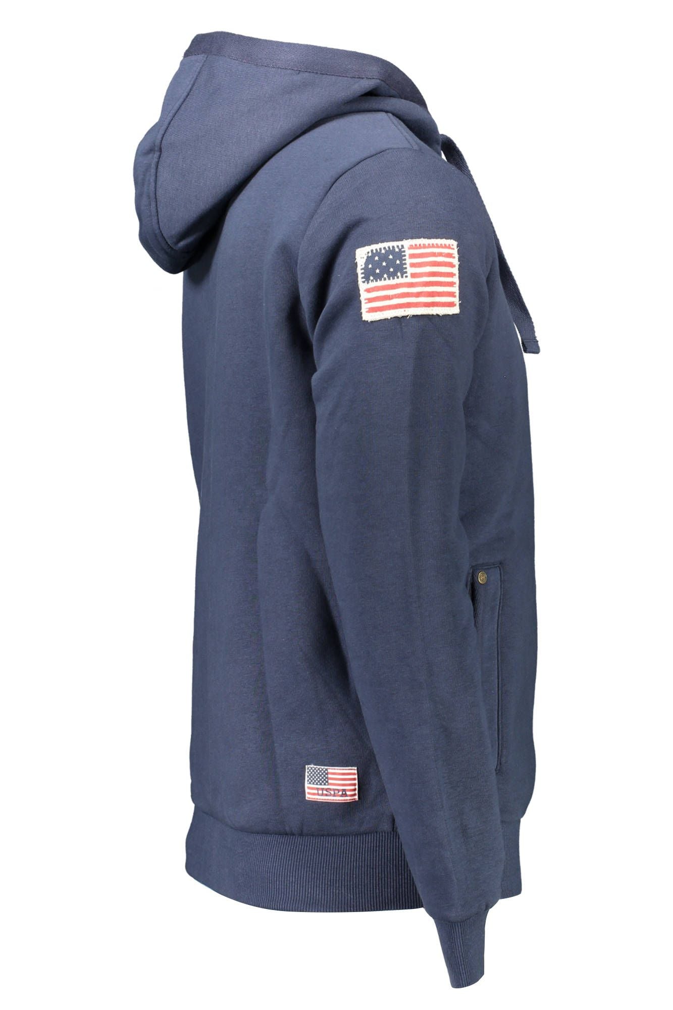 Blue Cotton Men Sweatshirt - ventzia