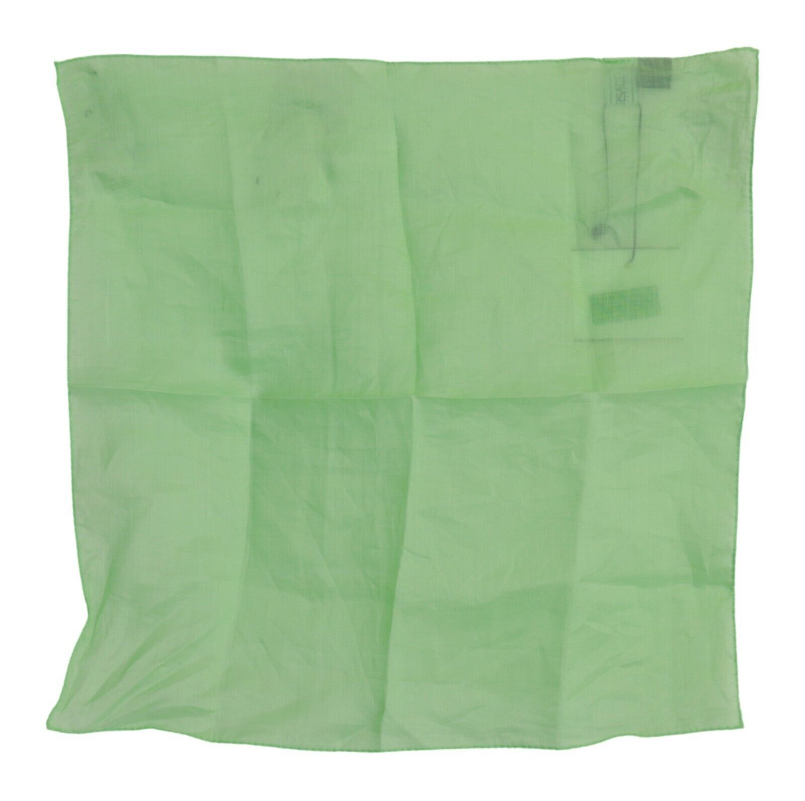 Apple Green Linen Square Foulard Head Wrap Scarf - ventzia