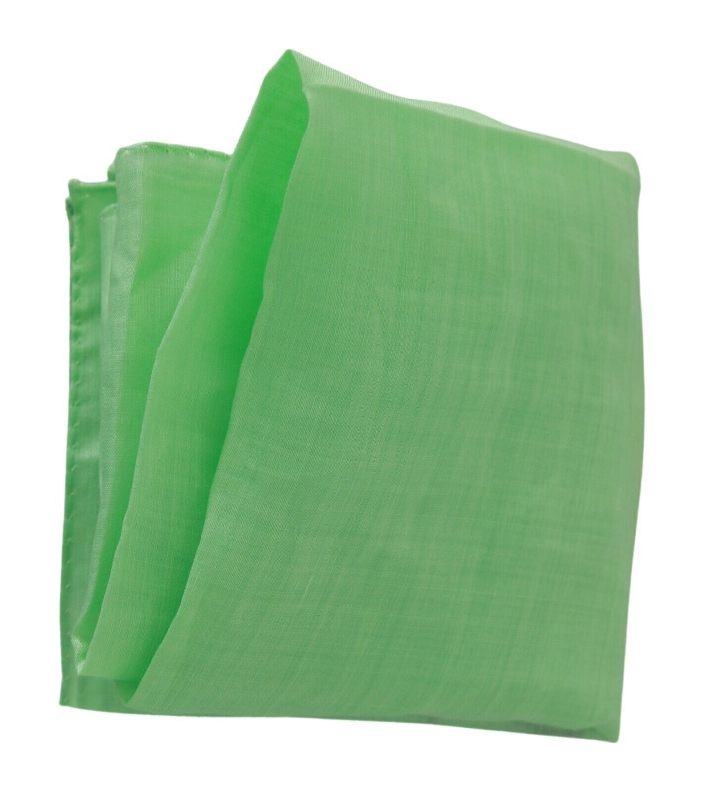 Apple Green Linen Square Foulard Head Wrap Scarf - ventzia