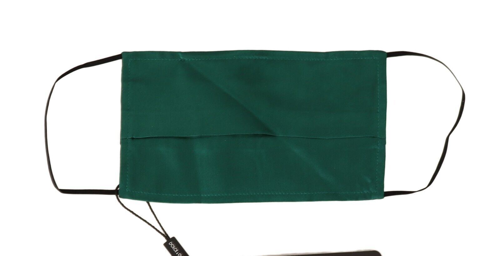 Green Silk Pleated Elastic Ear Strap Face Mask - ventzia