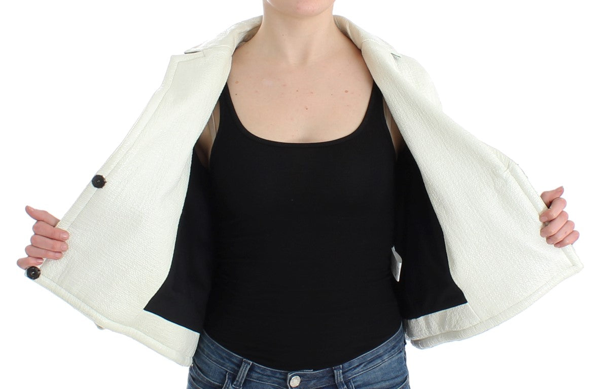 Exclusive Black & White Leather Jacket - ventzia