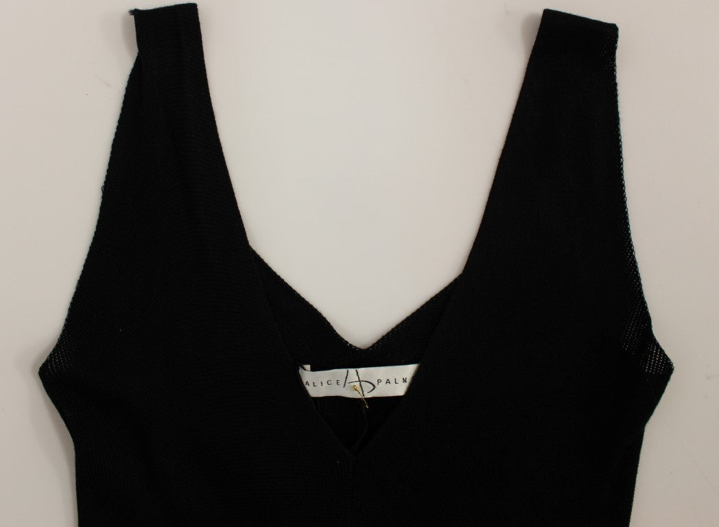 Chic Monochrome Knitted Dress - ventzia