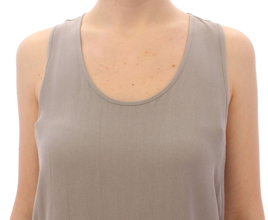 Elegant Gray Viscose Top β Timeless Style - ventzia