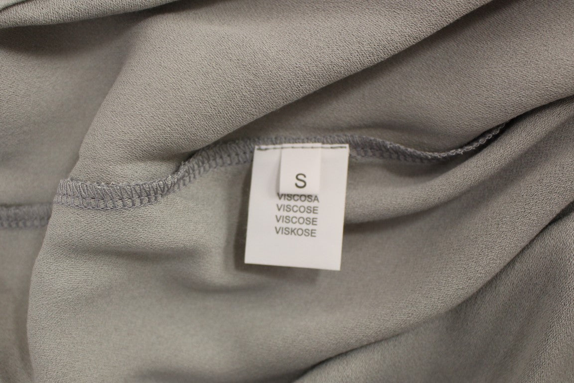 Elegant Gray Viscose Top β Timeless Style - ventzia