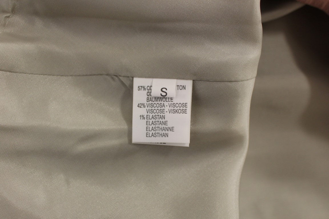 Sleek Pleated Mini Skirt in Pink and Gray - ventzia