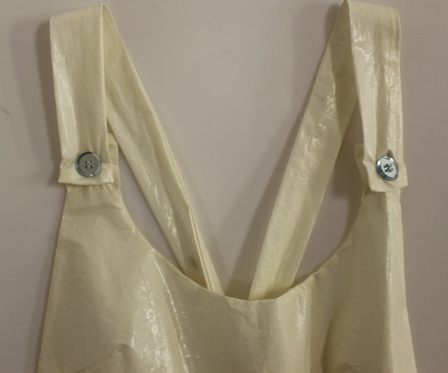 Elegant White Tea Halterneck Dress - ventzia