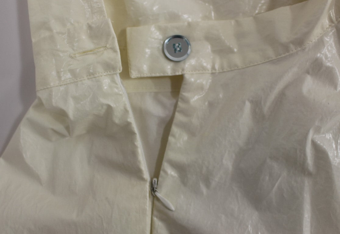 Elegant White Tea Halterneck Dress - ventzia