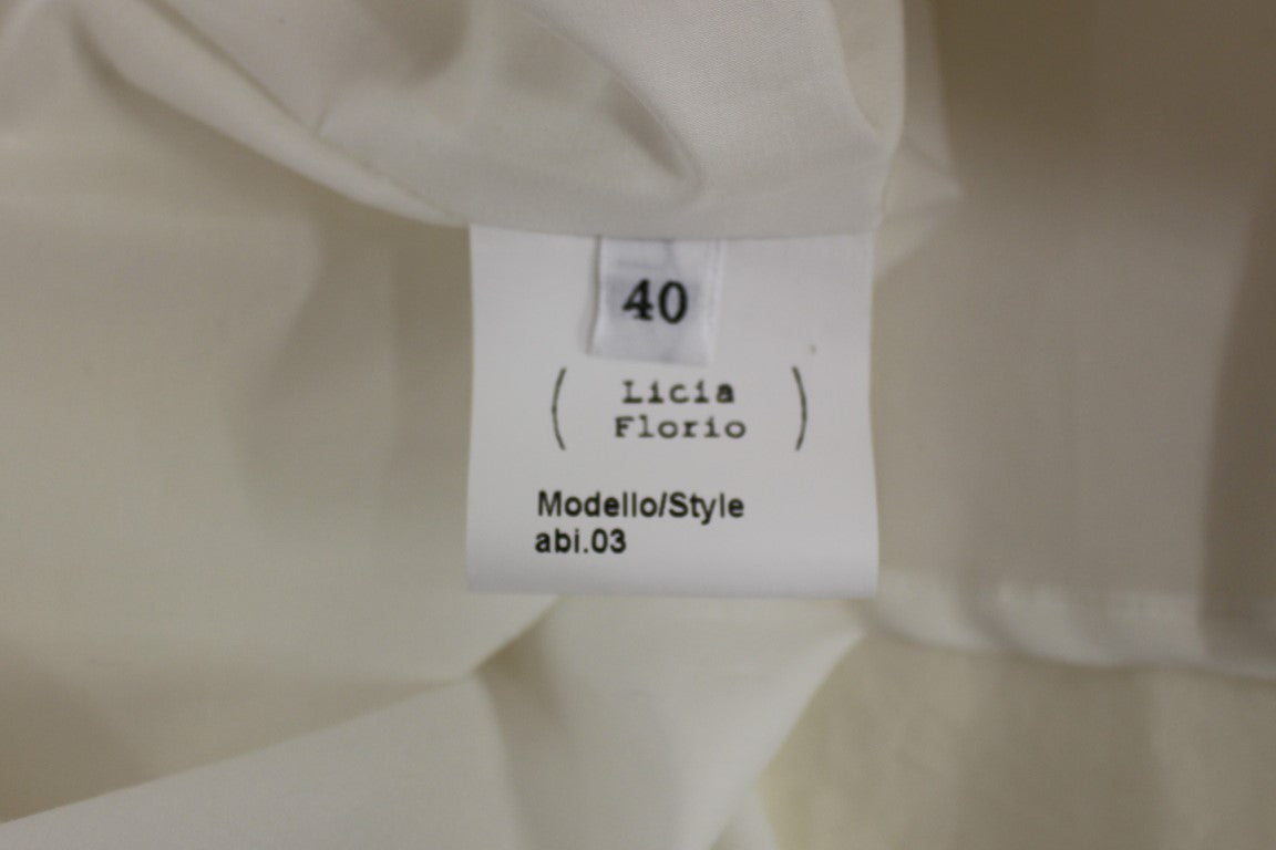 Elegant White Tea Halterneck Dress - ventzia