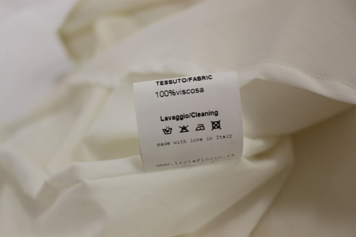Elegant White Tea Halterneck Dress - ventzia