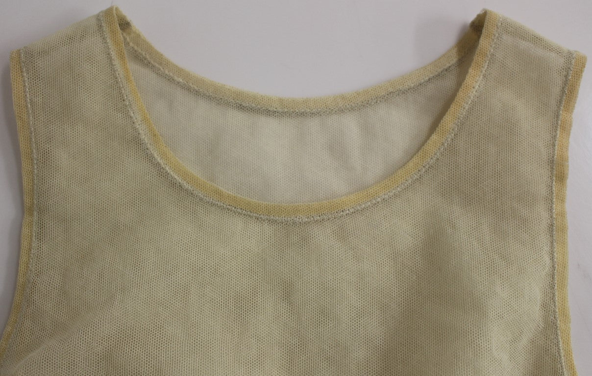 Elegant Beige Tank Top Blouse - ventzia